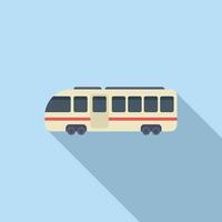 lado ver moverse de tren icono plano . tren vagón vector