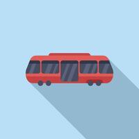 Express train platform icon flat . Move business wagon vector