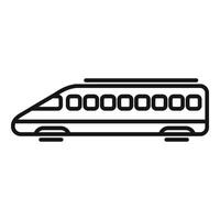 acero frente tren icono contorno . rápido velocidad moverse vector