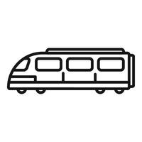 Urban speed train icon outline . Public metro vector