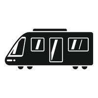 Side view train icon simple . Fast speed move vector