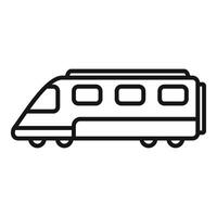 High speed train icon outline . Public rail transport vector