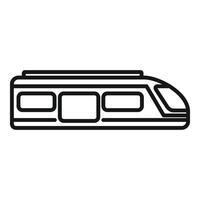 City speed train icon outline . Express transport vector