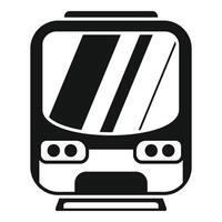 Subway fast metro icon simple . Rail transport vector