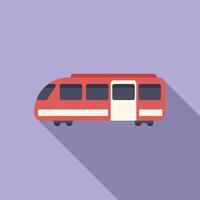 Fast transport train icon flat . Public station vector