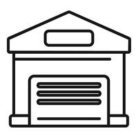 Open parcel warehouse icon outline . Distribution post vector