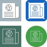 Newspaper Icon Design vector