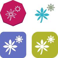 Flower in sunlight Icon Design vector