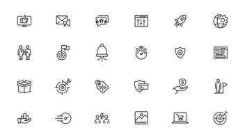 Search Engine Optimization - SEO thin line and marketing icons set. Web Development and Optimization icons. vector