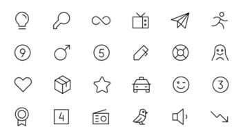 Pixel Perfect. Basic User Interface Essential Set. Line Outline Icons. For App, Web, Print. Editable Stroke. Pixel Stroke Wide with Round Cap and Round Corner vector