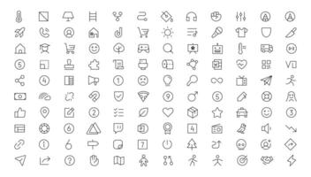 Pixel Perfect. Basic User Interface Essential Set. Line Outline Icons. For App, Web, Print. Editable Stroke. Pixel Stroke Wide with Round Cap and Round Corner vector