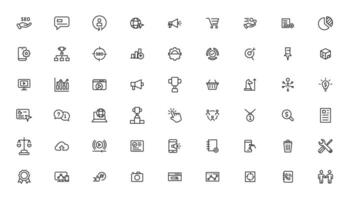 buscar motor mejoramiento - seo Delgado línea y márketing íconos colocar. web desarrollo y mejoramiento iconos vector