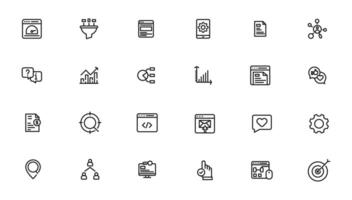 conjunto de iconos de tecnología vector