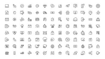 Digital business linear icons collection.Set of thin line web icon set, simple outline icons collection, Pixel Perfect icons, vector