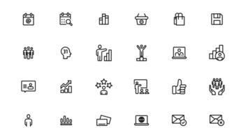 Business and Teamwork line icons set. Businessman outline icons collection. Money, investment, teamwork, meeting, partnership, meeting, work success.Outline icon . vector