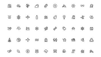 Ecology icons set. Nature icon. Eco green icons.Outline icon . vector