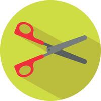Icon of a par of scissors in flat style. illustration. School concept. vector