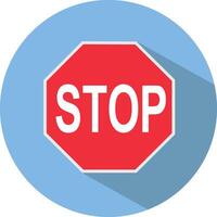 Icon of a STOP sign in flat style. illustration. vector