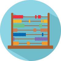 Icon of an abacus in flat style. illustration. School and maths concept. vector