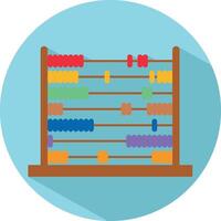 Icon of an abacus in flat style. illustration. School and maths concept. vector