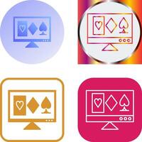 Online Gambling Icon Design vector