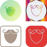 Beard and Moustache Icon Design vector