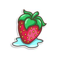 hand draw strawberry fruit illustration art vector