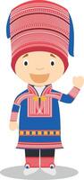 Character from Lapland dressed in the traditional way Illustration. Kids of the World Collection. vector