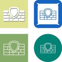 Firewall Icon Design vector