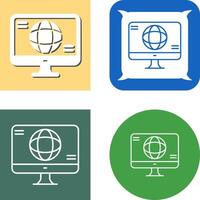 Monitor Icon Design vector