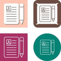 CV Icon Design vector