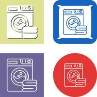 Washing Machine Icon Design vector