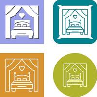 Bed Icon Design vector