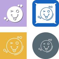 Tongue Out Icon Design vector