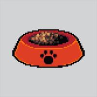 Pixel art illustration Feeding Bowl. Pixelated Pet Bowl. Pet Feeding Bowl pixelated for the pixel art game and icon for website and game. old school retro. vector