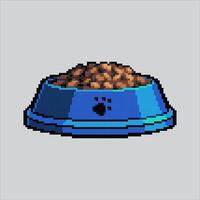 Pixel art illustration Feeding Bowl. Pixelated Pet Bowl. Pet Feeding Bowl pixelated for the pixel art game and icon for website and game. old school retro. vector