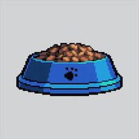 Pixel art illustration Feeding Bowl. Pixelated Pet Bowl. Pet Feeding Bowl pixelated for the pixel art game and icon for website and game. old school retro. vector