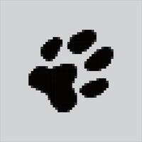 Pixel art illustration Cat Dog Paw. Pixelated Cat Dog Paw print. Cat Dog Paw Print pet pixelated for the pixel art game and icon for website and game. old school retro. vector