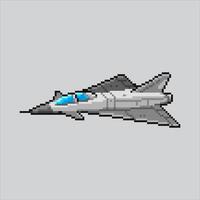 Pixel art illustration Military Jet. Pixelated Jet. Military Jet War pixelated for the pixel art game and icon for website and game. old school retro. vector