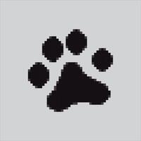 Pixel art illustration Cat Dog Paw. Pixelated Cat Dog Paw print. Cat Dog Paw Print pet pixelated for the pixel art game and icon for website and game. old school retro. vector