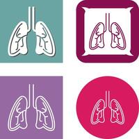 Lungs Icon Design vector