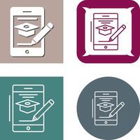 Online Course Icon Design vector