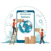 Worldwide Delivery template vector