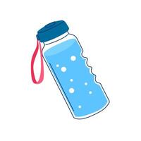 Fitness bottle of water. vector