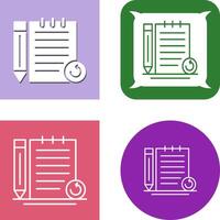 Rechecked Notes Icon Design vector