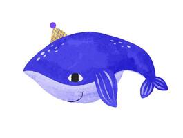 Undersea world. Set of fish. Children's collection with jellyfis vector