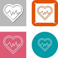 Heart Beat Icon Design vector