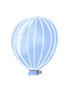 Set of balloons for decoration. Air blue balloon. Boy's birthday vector