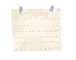 Paper templates for notes. Sheets of paper. Illustration of note vector