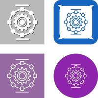 Automated Process Icon Design vector